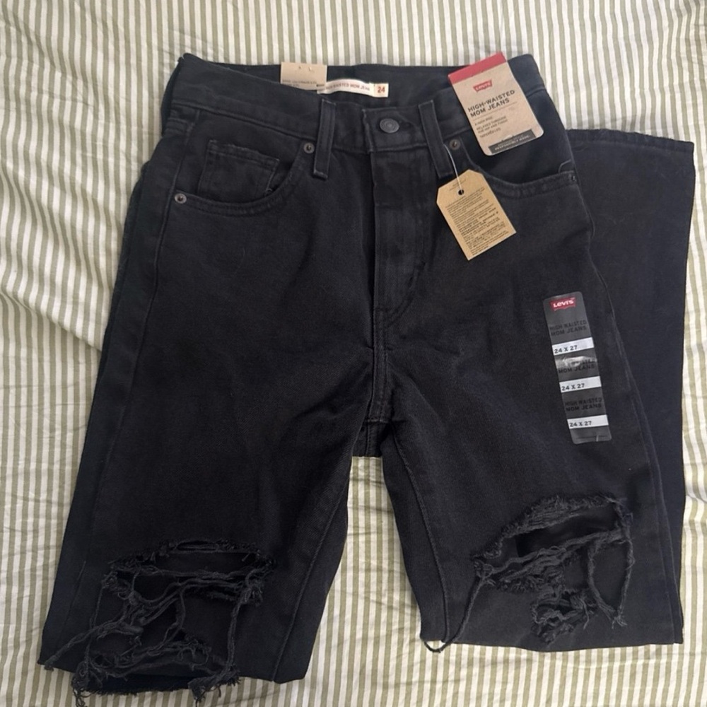 Levi's Dark Denim High-Waisted Jeans